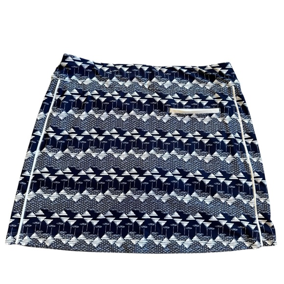 Coral Bay Golf Skort Skirt w/ Shorts Pull On Pickleball LARGE Stretch Martini - Picture 2 of 5